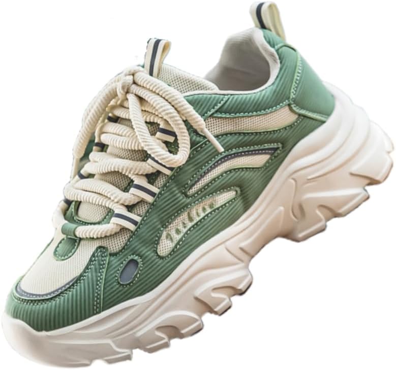 Мужские модные массивные кроссовки HoaloX, удобные, нескользящие, на шнуровке, повседневные, для активного отдыха на природе, зеленый
Мужские модные массивные кроссовки HoaloX, удобные, нескользящие, на шнуровке, повседневные, для активного отдыха на природе, зеленый