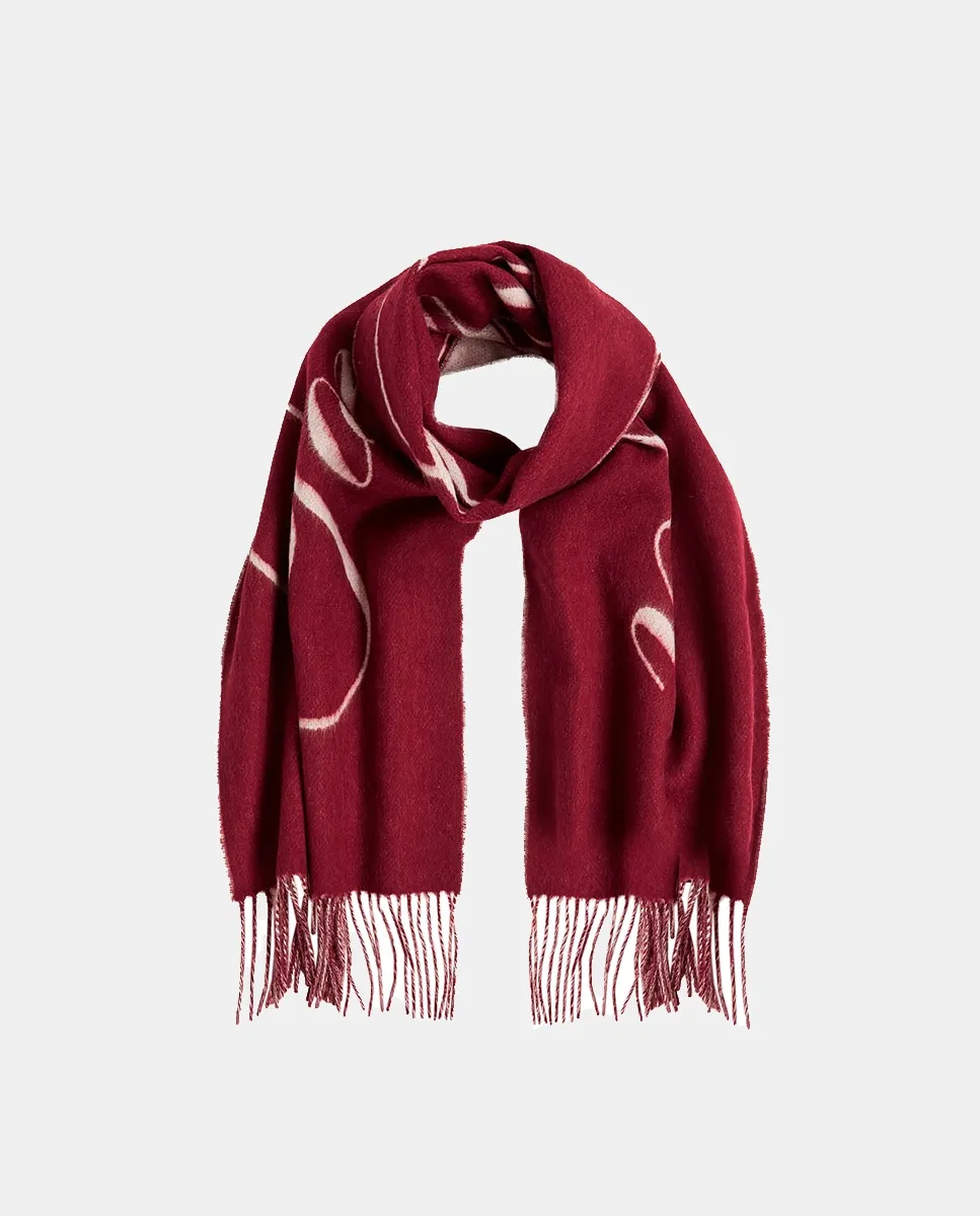 Эко-шарф из шерсти бордового цвета с подписью Tommy Hilfiger
Эко-шарф из шерсти бордового цвета с подписью Tommy Hilfiger