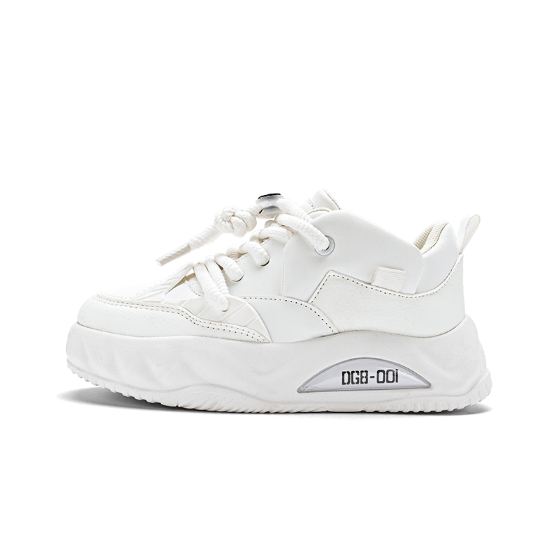 Скользоустойчивые противоударные износостойкие облегченные амортизирующие детские повседневные кроссовки Kids' Wooden Rabbit, белый/черный 
Скользоустойчивые противоударные износостойкие облегченные амортизирующие детские повседневные кроссовки Kids' Wooden Rabbit, белый/черный