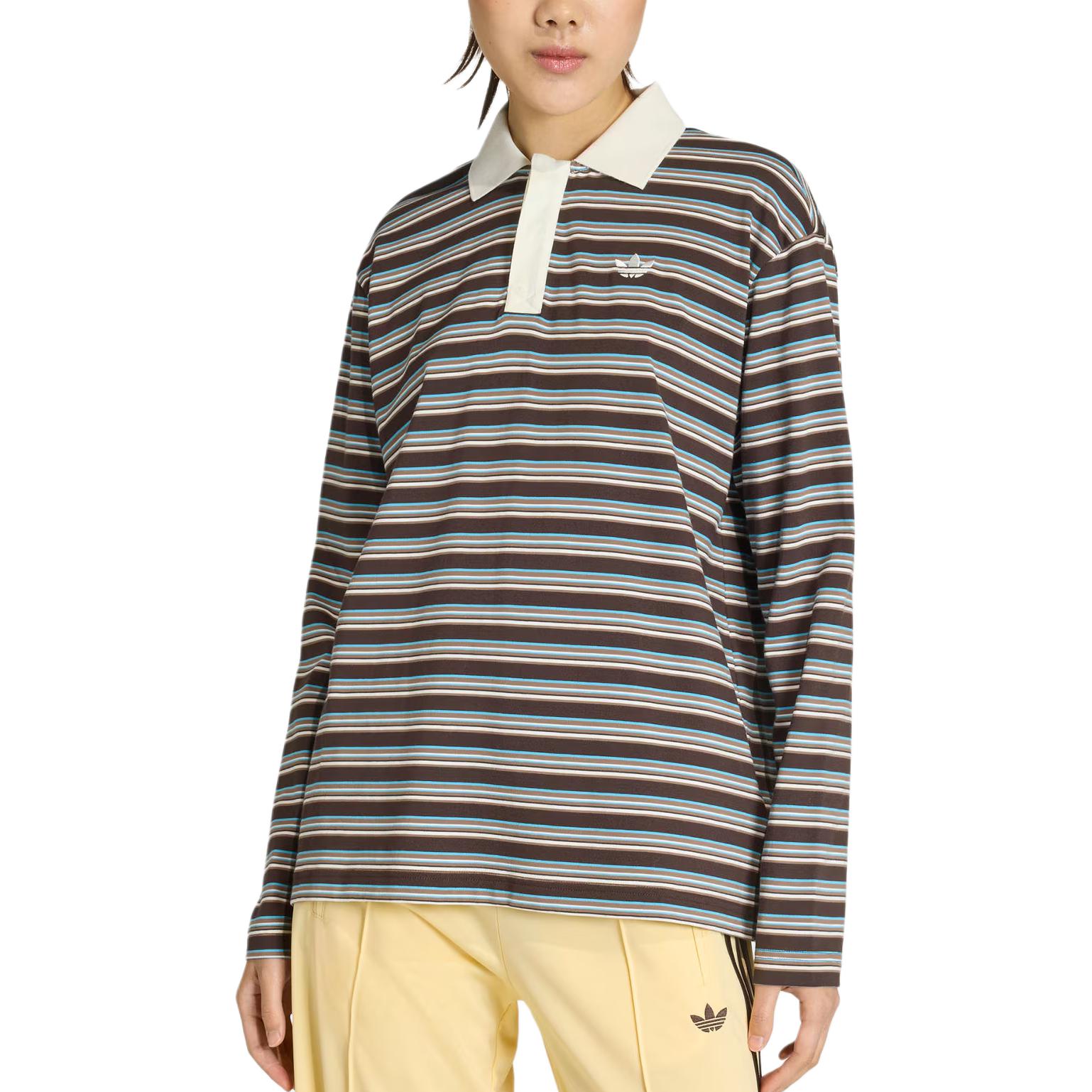 Поло с длинным рукавом в полоску оверсайз для женщин Adidas Originals, aurora coffee белый
Поло с длинным рукавом в полоску оверсайз для женщин Adidas Originals, aurora coffee белый