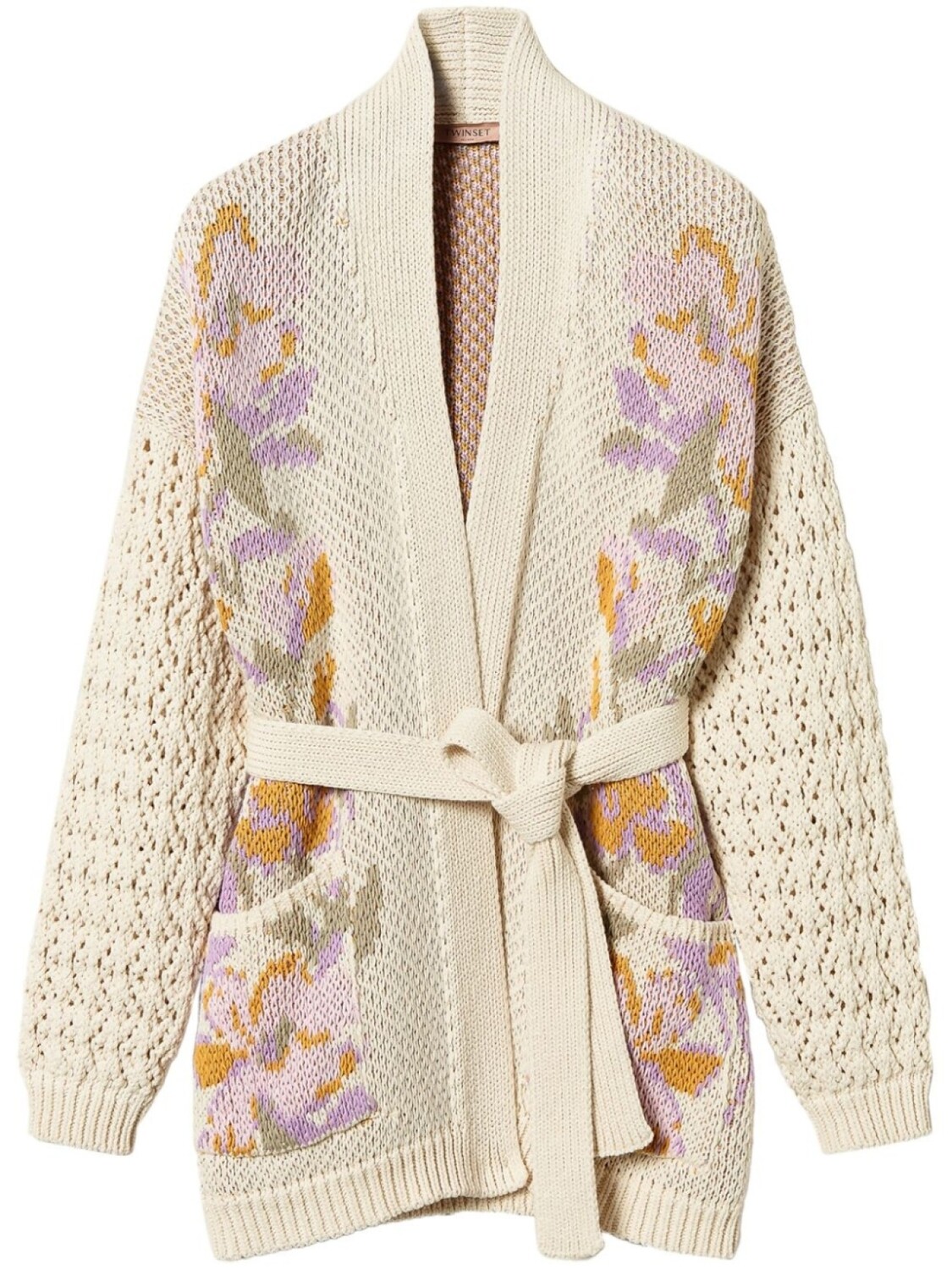 TWINSET кардиган с цветочным узором, белый 
TWINSET кардиган с цветочным узором, белый