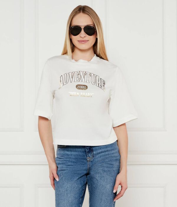 Футболка с приключениями Loose fit Pinko, белый
Футболка с приключениями Loose fit Pinko, белый