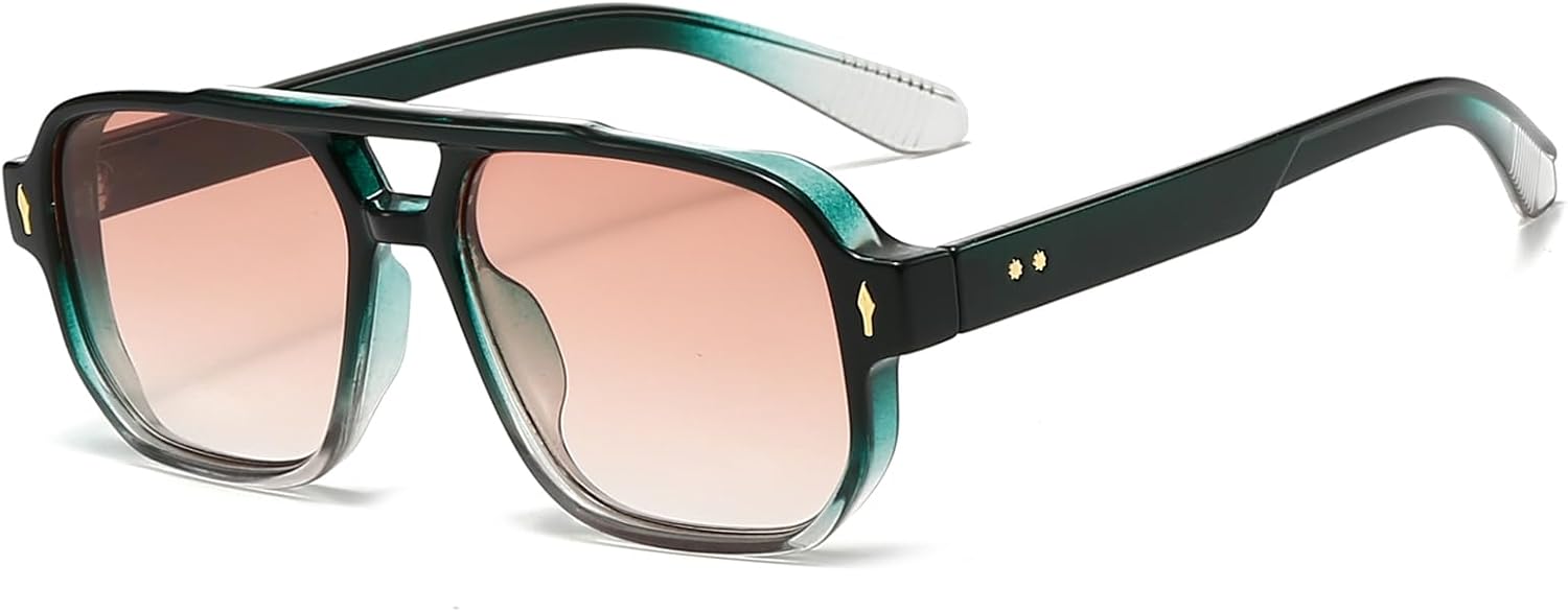 Ретро квадратные солнцезащитные очки-авиаторы для женщин и мужчин, модные прямоугольные солнцезащитные очки в стиле 70-х, классические винтажные очки SUNGAFAS, Gradient Green/Gradient Pink
Ретро квадратные солнцезащитные очки-авиаторы для женщин и мужчин, модные прямоугольные солнцезащитные очки в стиле 70-х, классические винтажные очки SUNGAFAS, Gradient Green/Gradient Pink