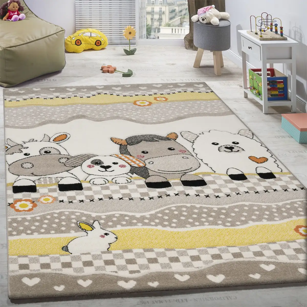 Детский ковер Paco Home "Diamond 639", прямоугольный, короткий ворс, 3D-дизайн, мотив сельскохозяйственных животных, детская комната 160х230 см, бежевый
Детский ковер Paco Home "Diamond 639", прямоугольный, короткий ворс, 3D-дизайн, мотив сельскохозяйственных животных, детская комната 160х230 см, бежевый