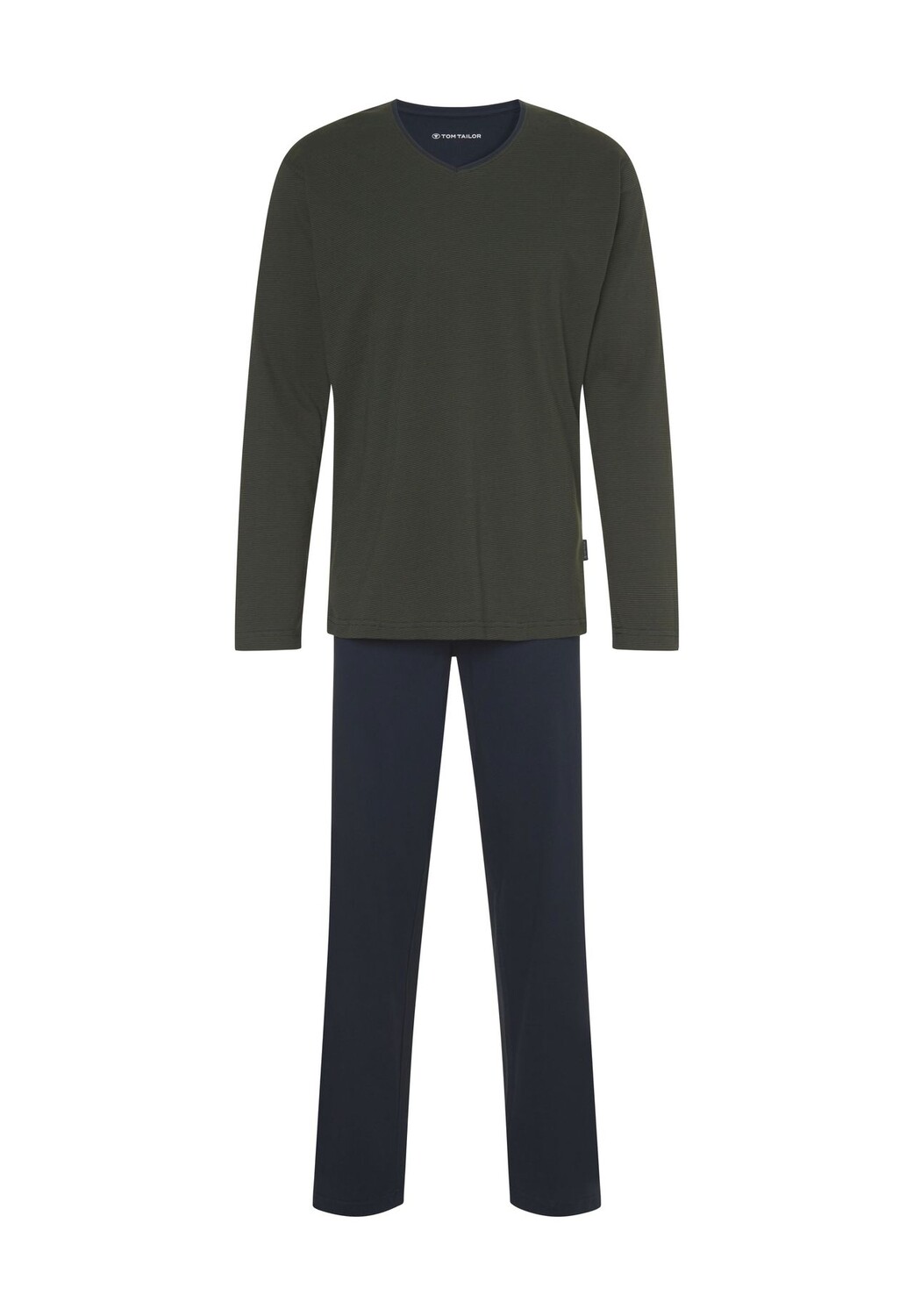 Мужская пижама с v-образным вырезом и логотипом TOM TAILOR, цвет Green Dark
Мужская пижама с v-образным вырезом и логотипом TOM TAILOR, цвет Green Dark