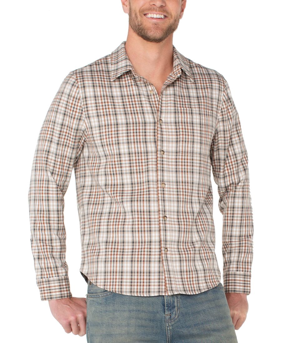 Мужская клетчатая рубашка с длинными рукавами Liverpool Los Angeles, Khaki/rust/multi
Мужская клетчатая рубашка с длинными рукавами Liverpool Los Angeles, Khaki/rust/multi