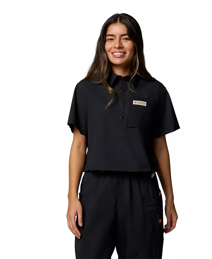 Женский укороченный топ с коротким рукавом Cove Beach Columbia, зеленый
Женский укороченный топ с коротким рукавом Cove Beach Columbia, зеленый