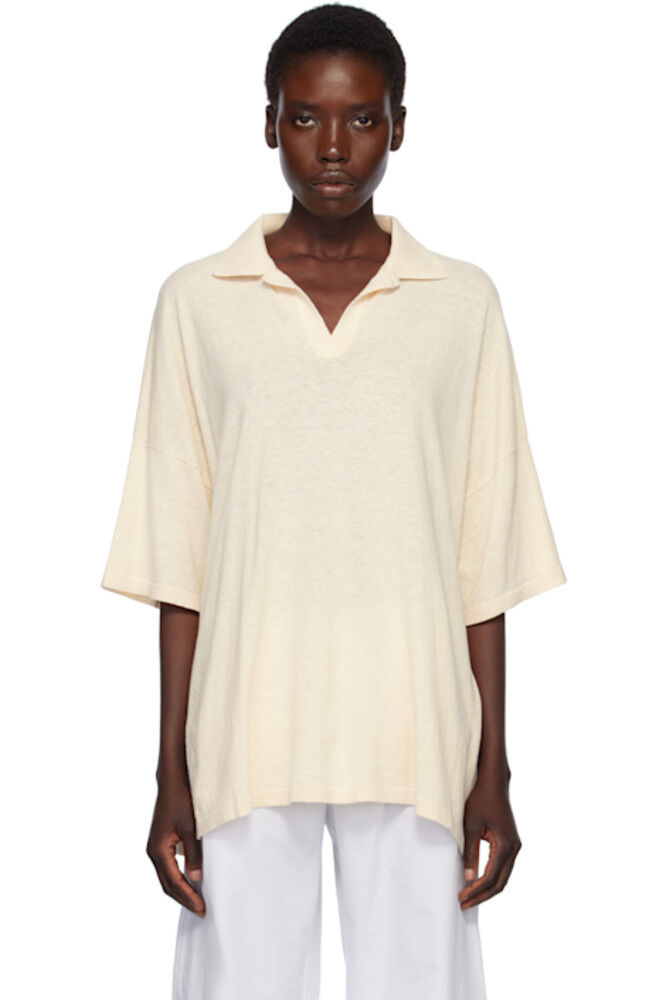 Бежевый поло большого размера Lauren Manoogian
Бежевый поло большого размера Lauren Manoogian