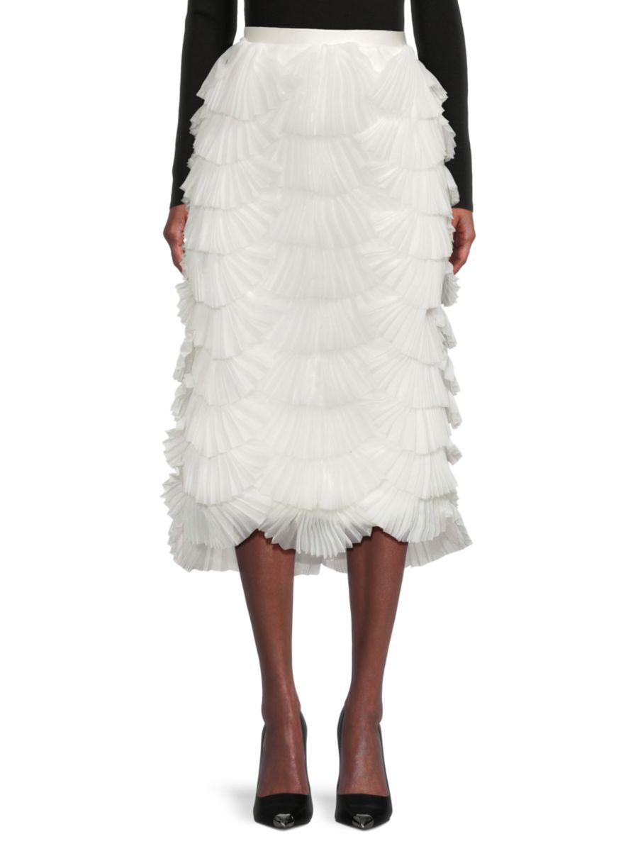 Юбка миди Ari с плиссировкой и сеткой Andrea Iyamah, белый
Юбка миди Ari с плиссировкой и сеткой Andrea Iyamah, белый