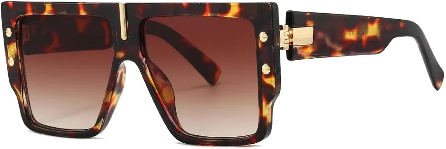 Роскошные солнцезащитные очки с плоской верхней частью для женщин и мужчин, винтажные, увеличенного размера, популярные солнцезащитные очки в крупной оправе TKKTLLT, Leopard Tea
Роскошные солнцезащитные очки с плоской верхней частью для женщин и мужчин, винтажные, увеличенного размера, популярные солнцезащитные очки в крупной оправе TKKTLLT, Leopard Tea