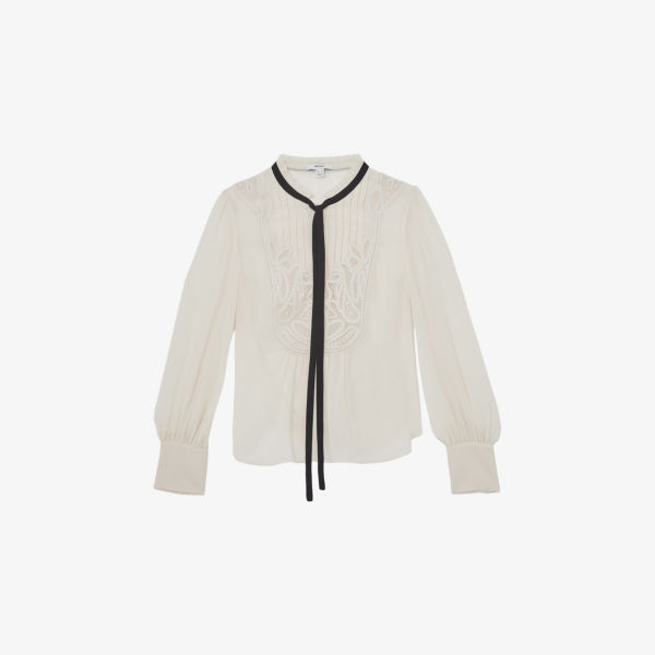 Топ Reiss Sara с вышивкой и кружевными вставками, бежевый
Топ Reiss Sara с вышивкой и кружевными вставками, бежевый