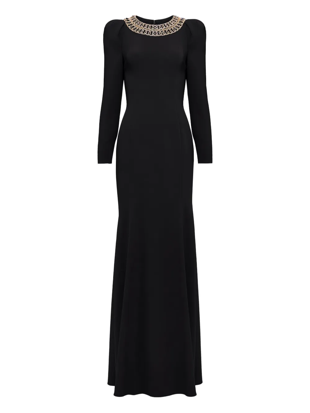 Платье макси с объемными плечами Jenny Packham, черный
Платье макси с объемными плечами Jenny Packham, черный
