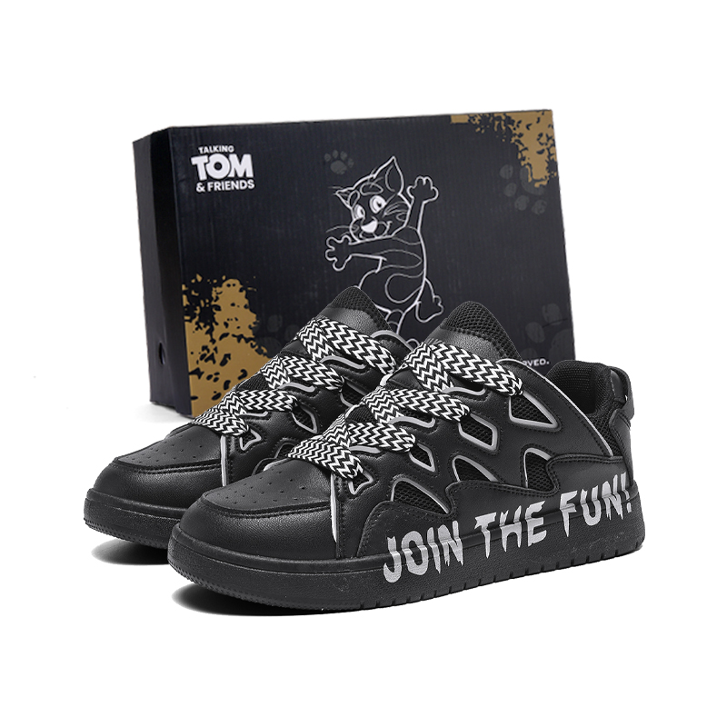 TALKING TOM Скользоустойчивые амортизирующие износостойкие низкие скейтерские кроссовки унисекс черные, цвет Black
TALKING TOM Скользоустойчивые амортизирующие износостойкие низкие скейтерские кроссовки унисекс черные, цвет Black