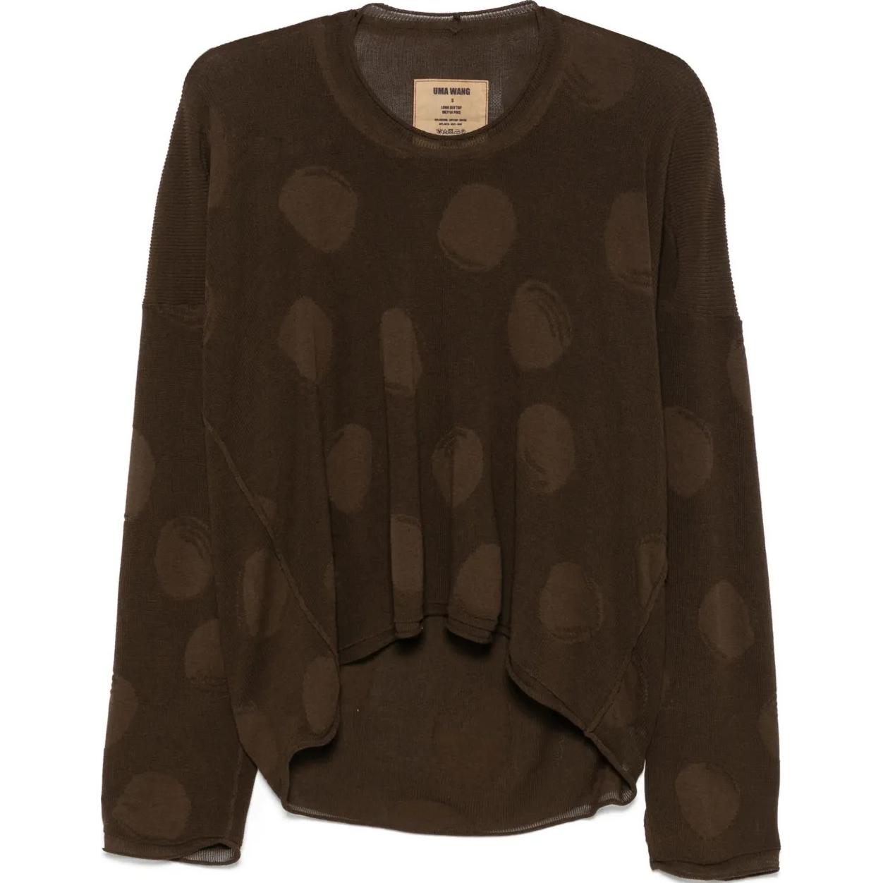 Поло свитер с узором в горошек UMA WANG, Chocolate
Поло свитер с узором в горошек UMA WANG, Chocolate