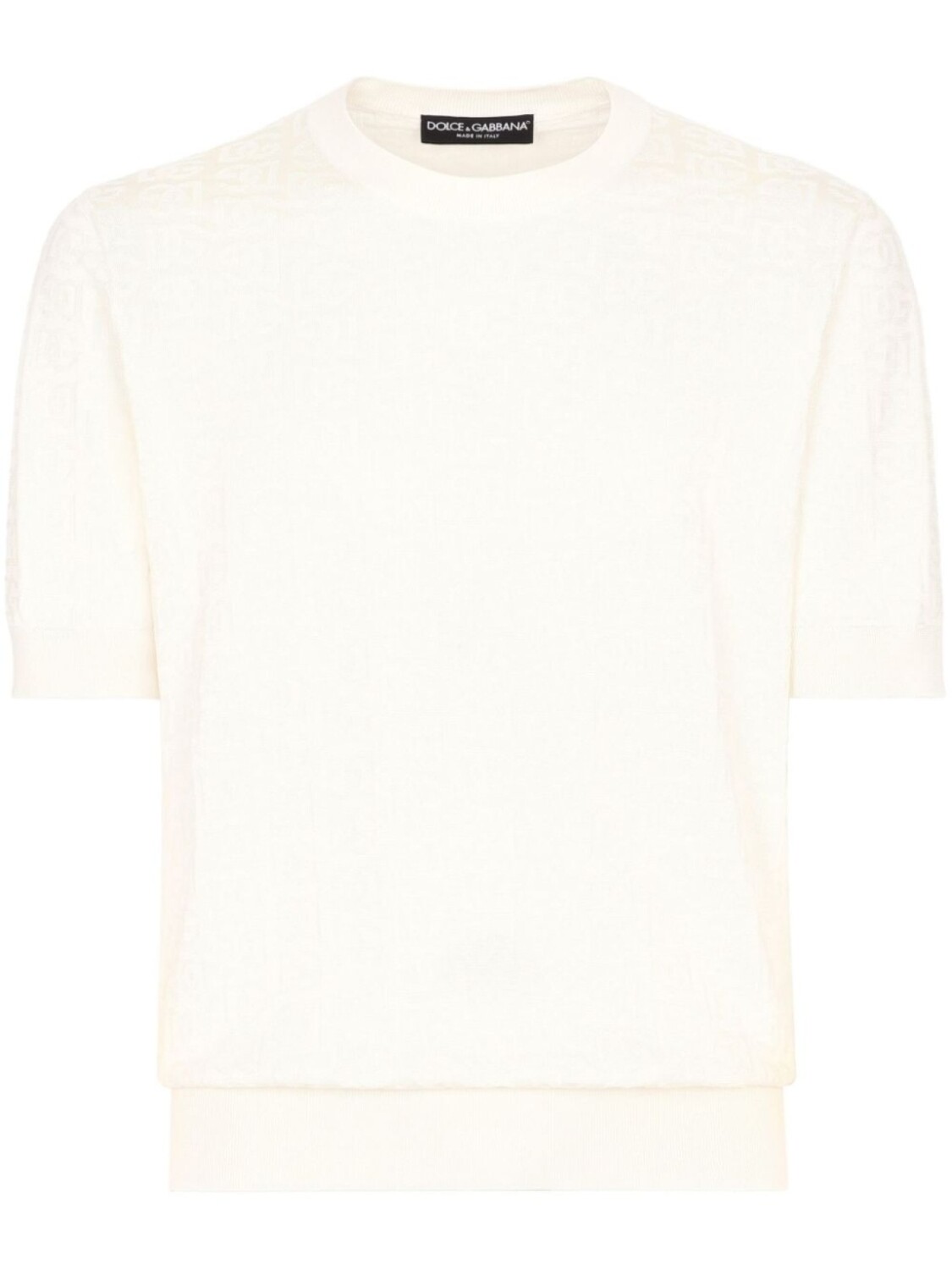 Dolce & Gabbana шелковая футболка с монограммой, белый
Dolce & Gabbana шелковая футболка с монограммой, белый