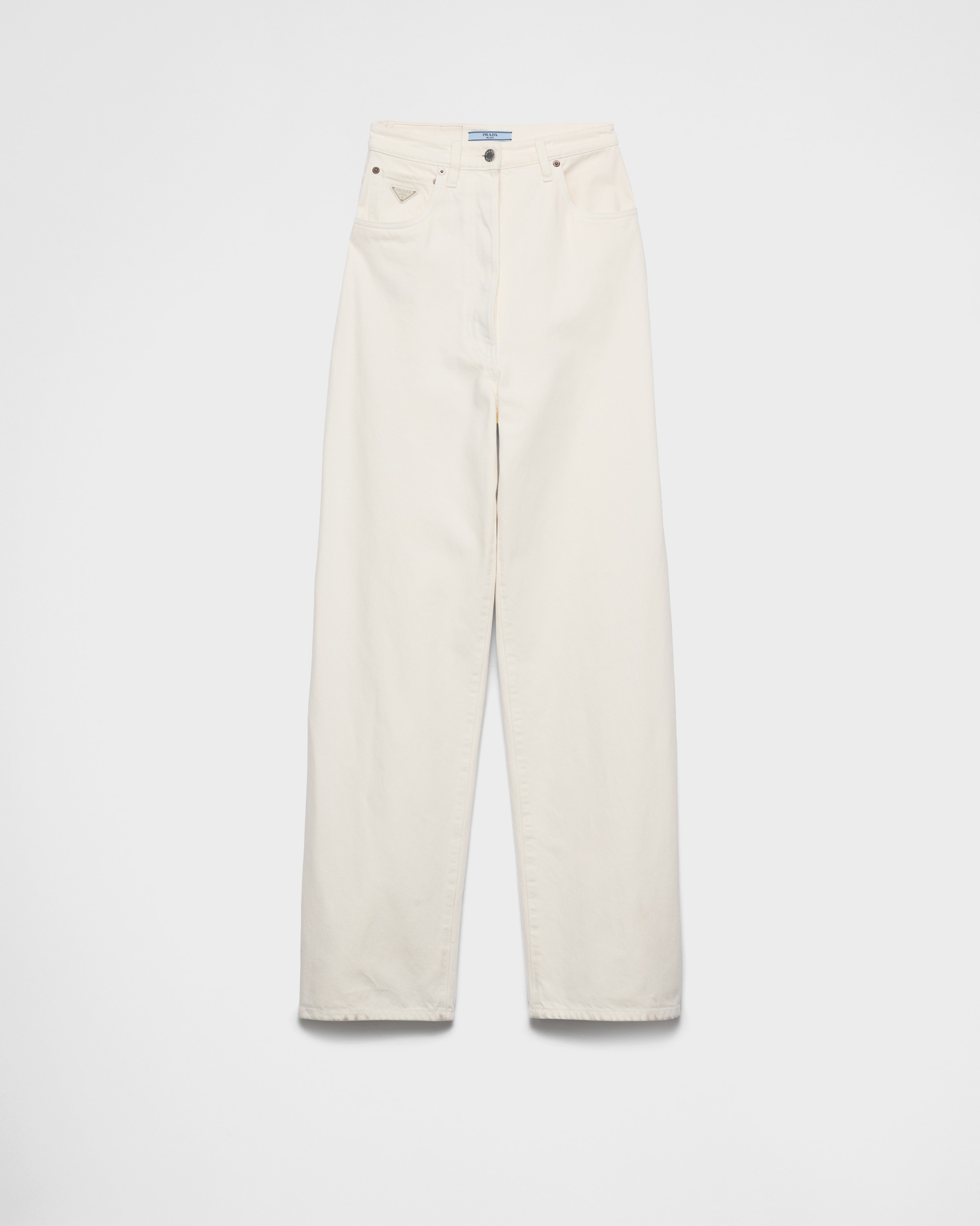 Джинсы из денима свободного кроя Prada, белый
Джинсы из денима свободного кроя Prada, белый