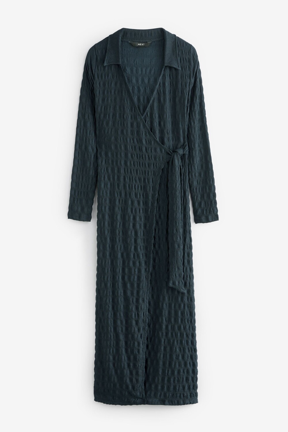 Текстурное платье миди с длинными рукавами и запахом Next, синий
Текстурное платье миди с длинными рукавами и запахом Next, синий