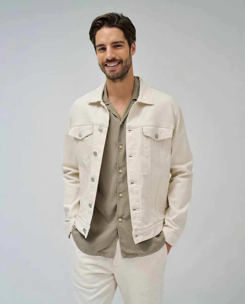 Мужская куртка в стиле дальнобойщика Salsa Jeans, белый 
Мужская куртка в стиле дальнобойщика Salsa Jeans, белый