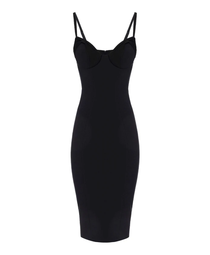 Черное платье миди Elisabetta Franchi, черный
Черное платье миди Elisabetta Franchi, черный