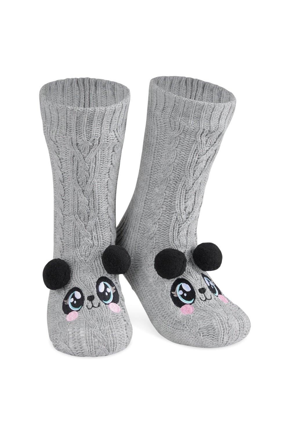 Носки-тапочки с пандой CityComfort, серый
Носки-тапочки с пандой CityComfort, серый