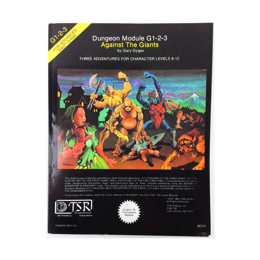 Модуль Against the Giants (POD, Standard Color), Advanced Dungeons & Dragons (1st Edition) - Modules & Adventures - D, G & Q Series
Модуль Against the Giants (POD, Standard Color), Advanced Dungeons & Dragons (1st Edition) - Modules & Adventures - D, G & Q Series