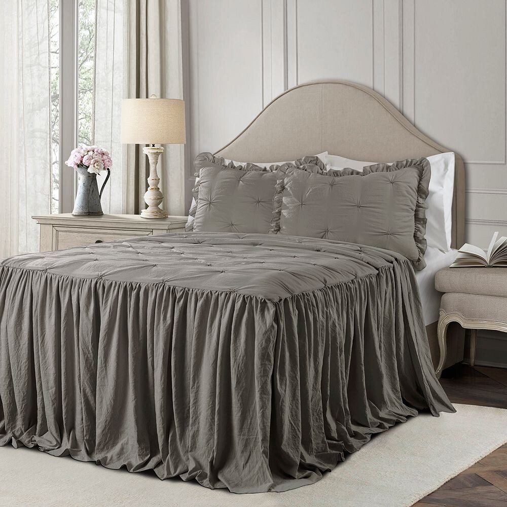 Lush Decor Ravello Юбка с рюшами и защипами Покрывало, комплект из 3 предметов, цвет Dark Gray
Lush Decor Ravello Юбка с рюшами и защипами Покрывало, комплект из 3 предметов, цвет Dark Gray