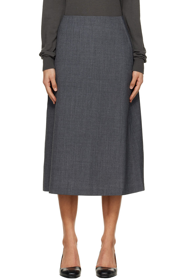 Tonywack Серая шерстяная юбка миди
Tonywack Серая шерстяная юбка миди