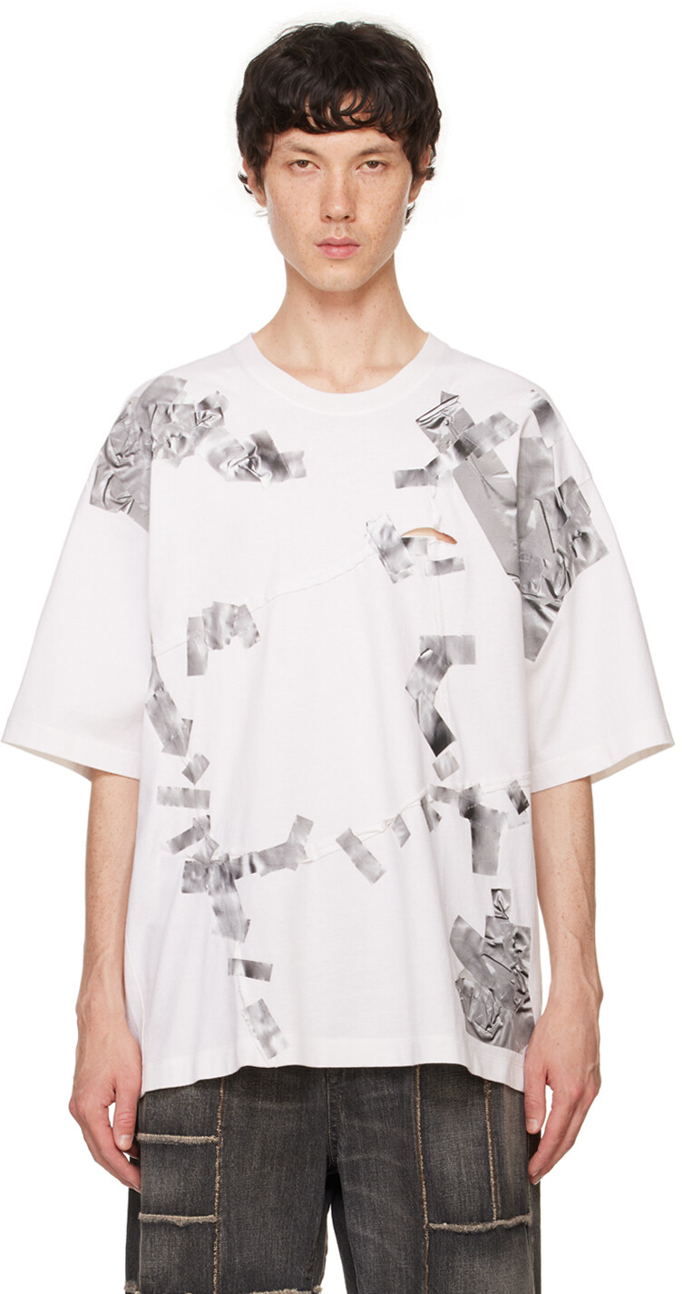 Футболка с клейкой лентой для ремонта doublet
Футболка с клейкой лентой для ремонта doublet