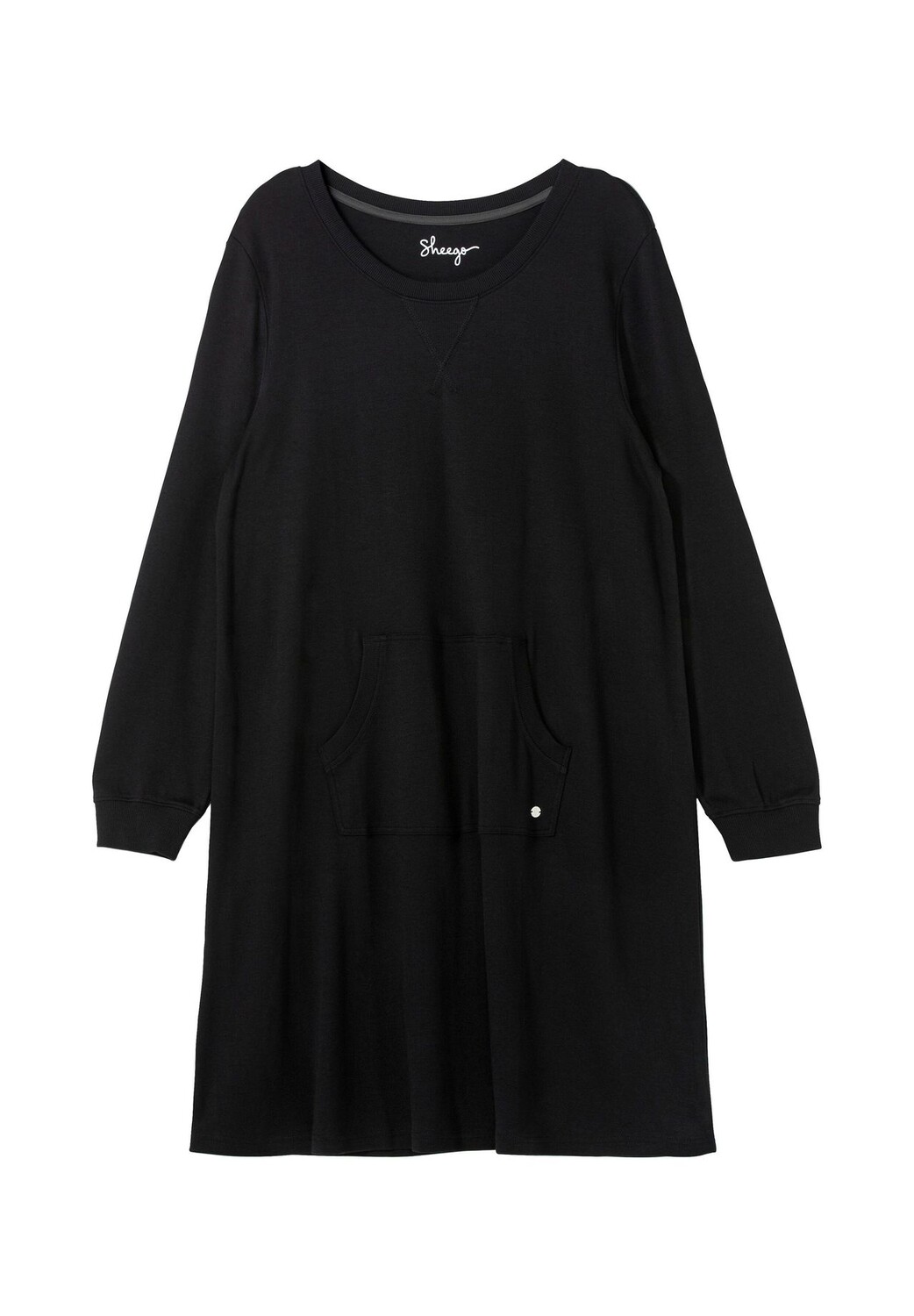 Платье-свитшот легкого А-силуэта с карманом-кенгуру Sheego, черный
Платье-свитшот легкого А-силуэта с карманом-кенгуру Sheego, черный