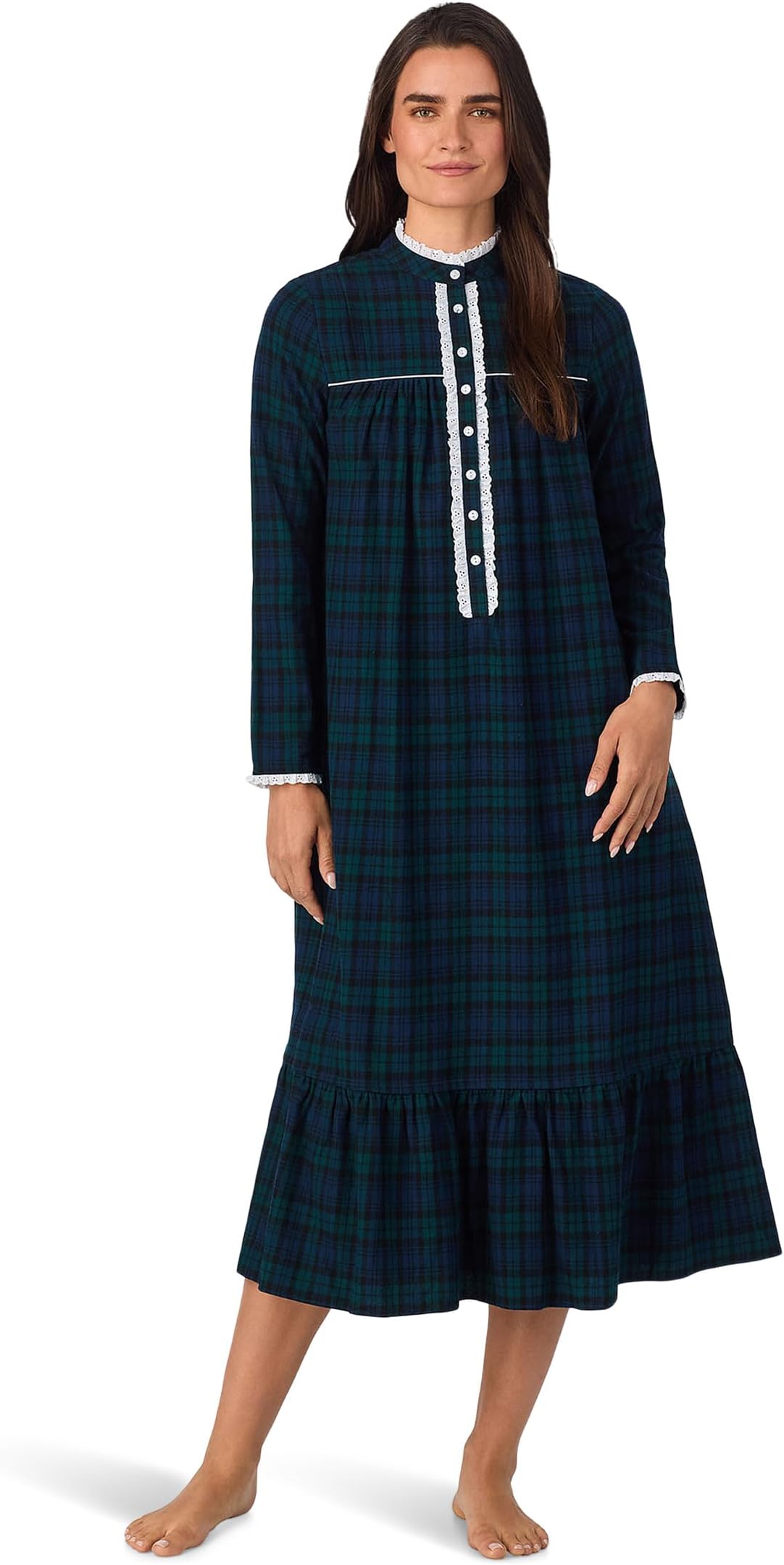 Женская фланелевая ночная рубашка с высоким воротом, 50 дюймов Lanz of Salzburg, Blue Green Plaid
Женская фланелевая ночная рубашка с высоким воротом, 50 дюймов Lanz of Salzburg, Blue Green Plaid