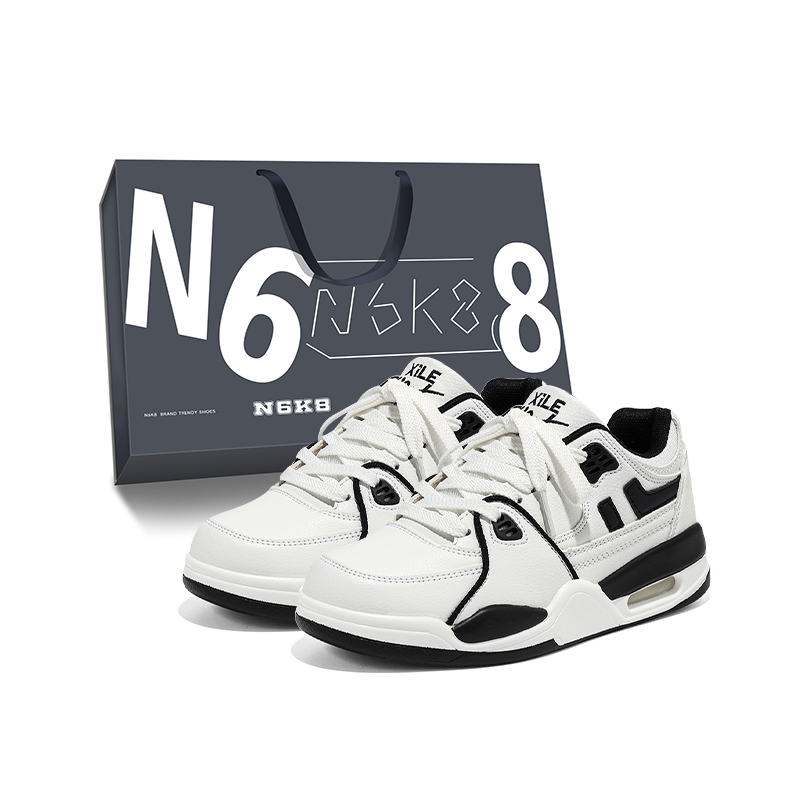 N6K8 Скользоустойчивые унисекс скейтерские кеды низкие бело-черные, цвет White Black
N6K8 Скользоустойчивые унисекс скейтерские кеды низкие бело-черные, цвет White Black