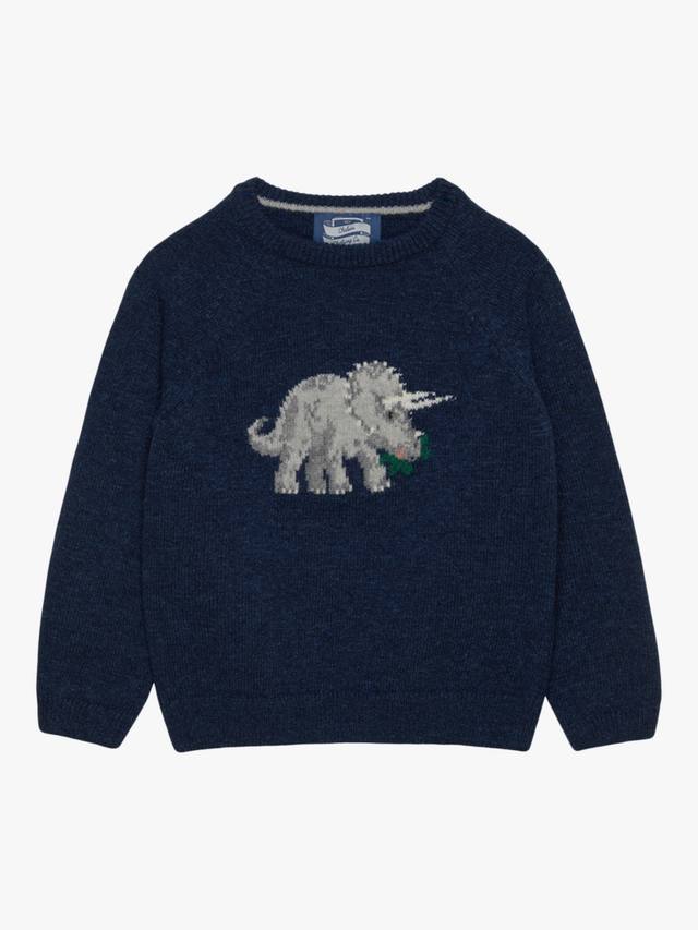 Детский джемпер с трицератопсом Trotters, Denim Blue Marl
Детский джемпер с трицератопсом Trotters, Denim Blue Marl