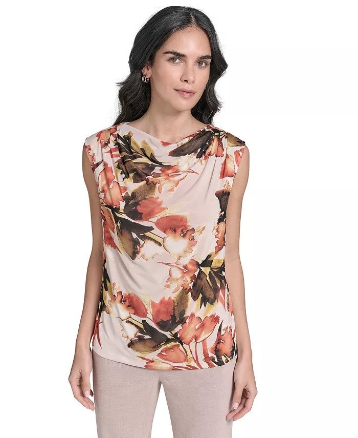 Блузка с цветочным принтом из сетки Petite Calvin Klein, розовый
Блузка с цветочным принтом из сетки Petite Calvin Klein, розовый