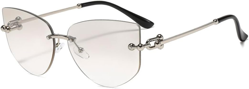 Модные безободковые солнцезащитные очки «кошачий глаз» с многоугольной оправой для женщин, роскошные мужские солнцезащитные очки для активного отдыха и путешествий, металлический корпус, защита от УФ-излучения UV400 TVTBBVV, C5silvery
Модные безободковые солнцезащитные очки «кошачий глаз» с многоугольной оправой для женщин, роскошные мужские солнцезащитные очки для активного отдыха и путешествий, металлический корпус, защита от УФ-излучения UV400 TVTBBVV, C5silvery