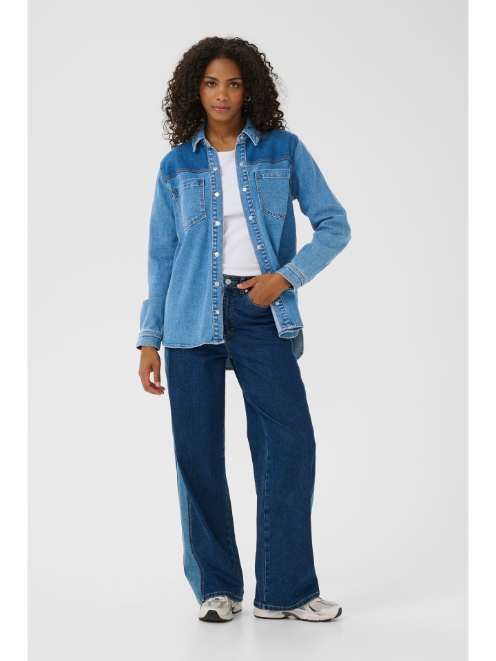 Рубашка Kaffe, светло-синий деним
Рубашка Kaffe, светло-синий деним