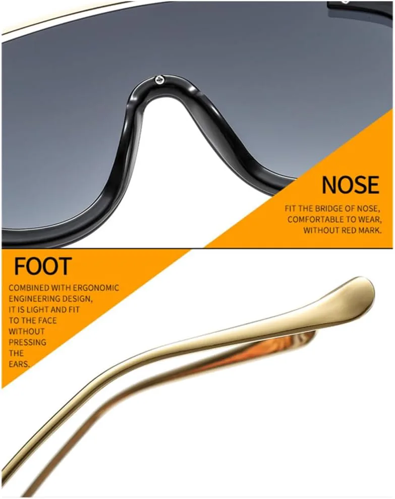 Большие солнцезащитные очки One Piece для женщин в стиле ретро с заклепками, для мужчин — градиентные солнцезащитные очки UV400 LANGSER, Pink Pink Gradient
Большие солнцезащитные очки One Piece для женщин в стиле ретро с заклепками, для мужчин — градиентные солнцезащитные очки UV400 LANGSER, Pink Pink Gradient