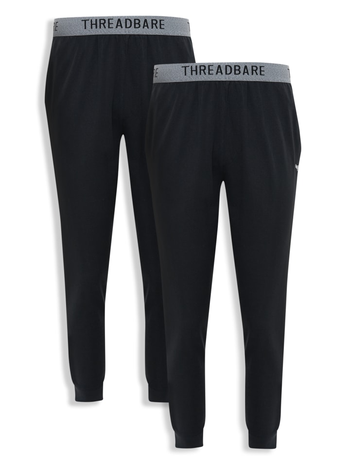 Тканевые брюки Threadbare, черный 
Тканевые брюки Threadbare, черный