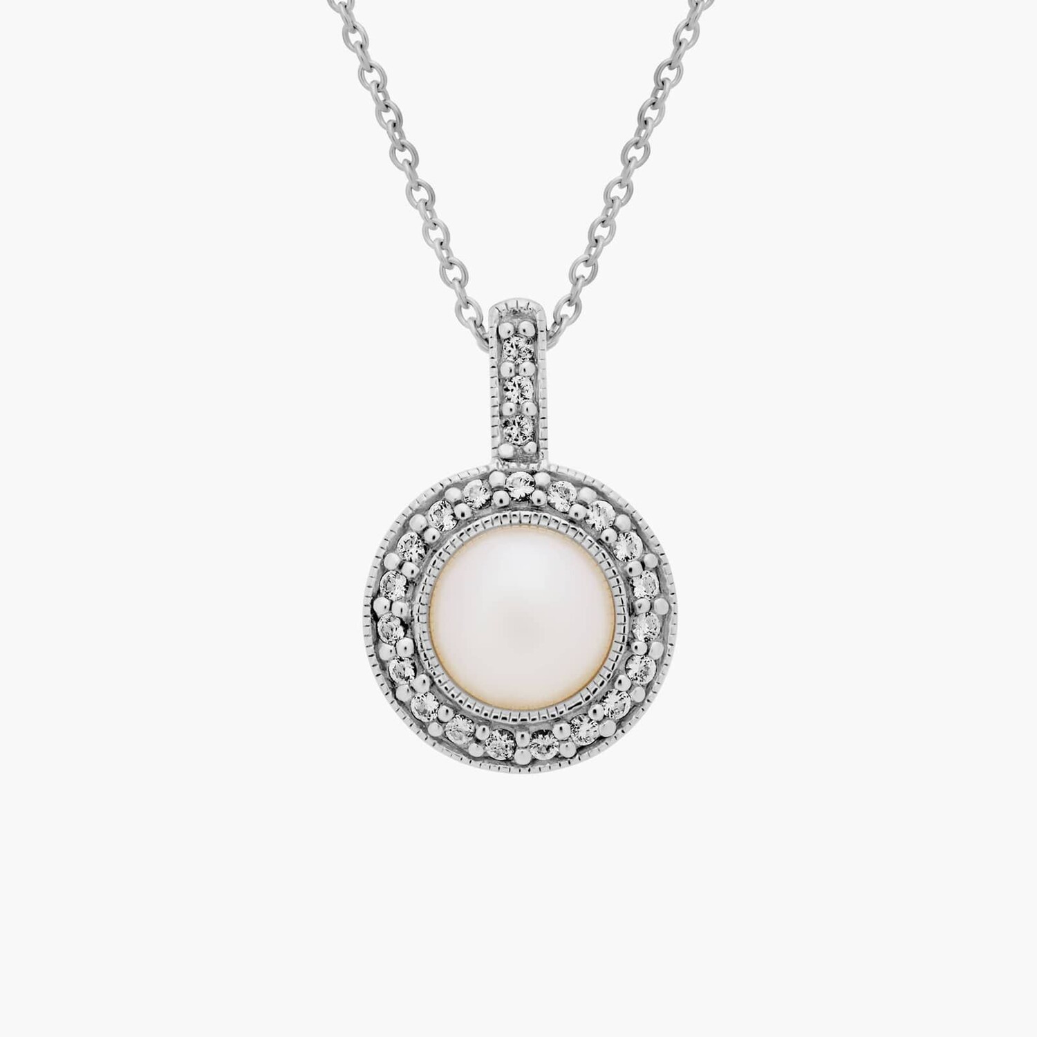 Подвеска Halo из пресноводного культивированного жемчуга и белого топаза в винтажном стиле из стерлингового серебра (6 мм) Blue Nile
Подвеска Halo из пресноводного культивированного жемчуга и белого топаза в винтажном стиле из стерлингового серебра (6 мм) Blue Nile