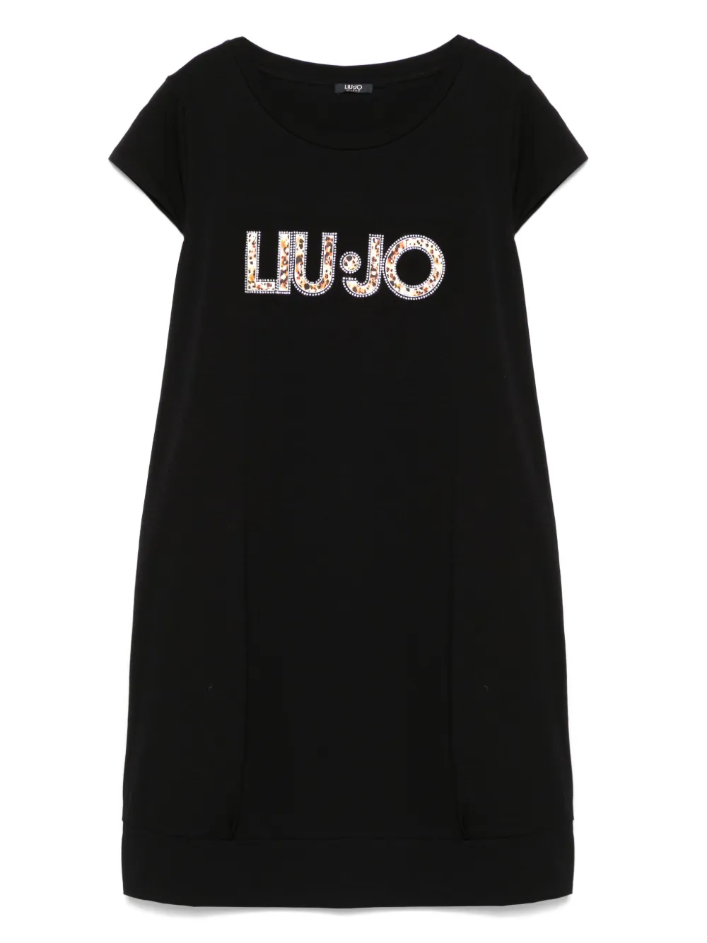 Платье мини с логотипом LIU JO, черный 
Платье мини с логотипом LIU JO, черный