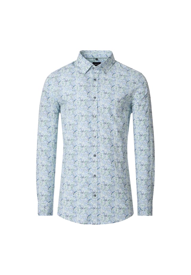 Рубашка с принтом в деловом стиле облегающая фигуру Venti, зеленый
Рубашка с принтом в деловом стиле облегающая фигуру Venti, зеленый