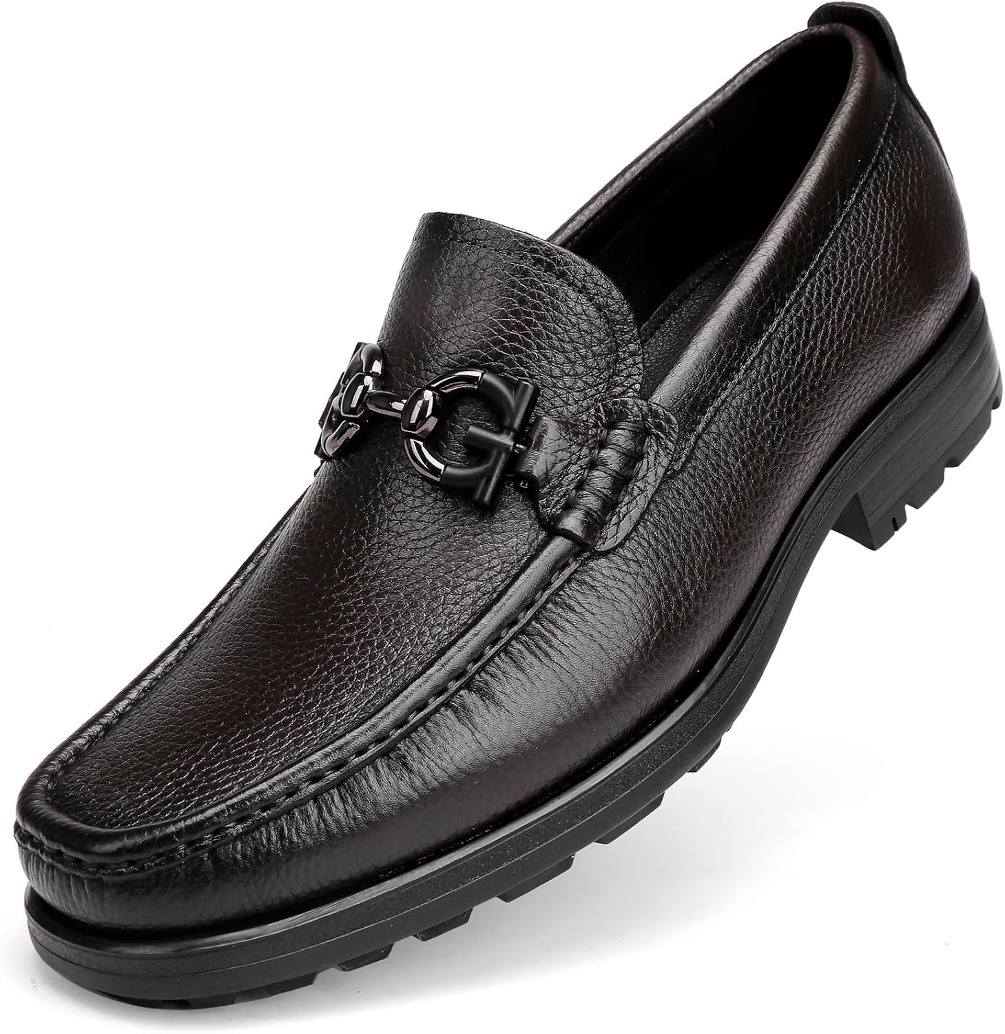 Мужские кожаные лоферы Классические пенни-лоферы с металлической пряжкой, туфли без шнуровки для делового и повседневного использования Generic, Coffee
Мужские кожаные лоферы Классические пенни-лоферы с металлической пряжкой, туфли без шнуровки для делового и повседневного использования Generic, Coffee