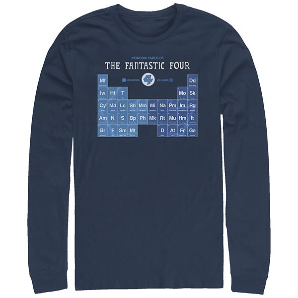 Футболка с длинным рукавом Big & tall fantastic four periodic table Marvel
Футболка с длинным рукавом Big & tall fantastic four periodic table Marvel