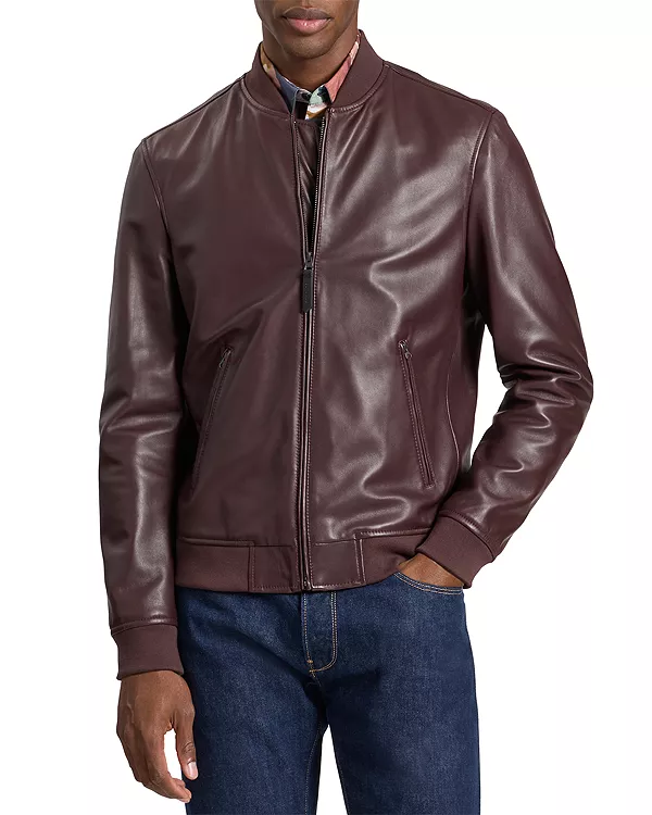 Кожаная куртка-бомбер Waggoner Ted Baker, красный
Кожаная куртка-бомбер Waggoner Ted Baker, красный