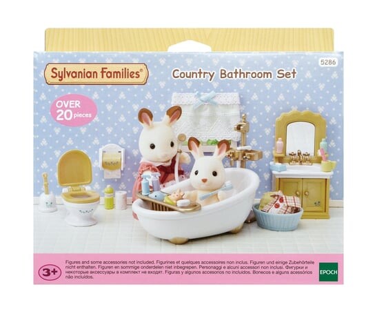 Sylvanian Families, коллекционные фигурки, набор для ванной комнаты в стиле кантри с аксессуарами
Sylvanian Families, коллекционные фигурки, набор для ванной комнаты в стиле кантри с аксессуарами