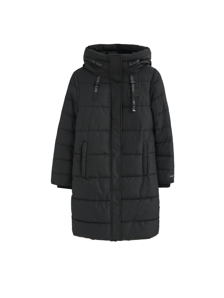 Polo Club Стеганое пальто черного цвета
Polo Club Стеганое пальто черного цвета