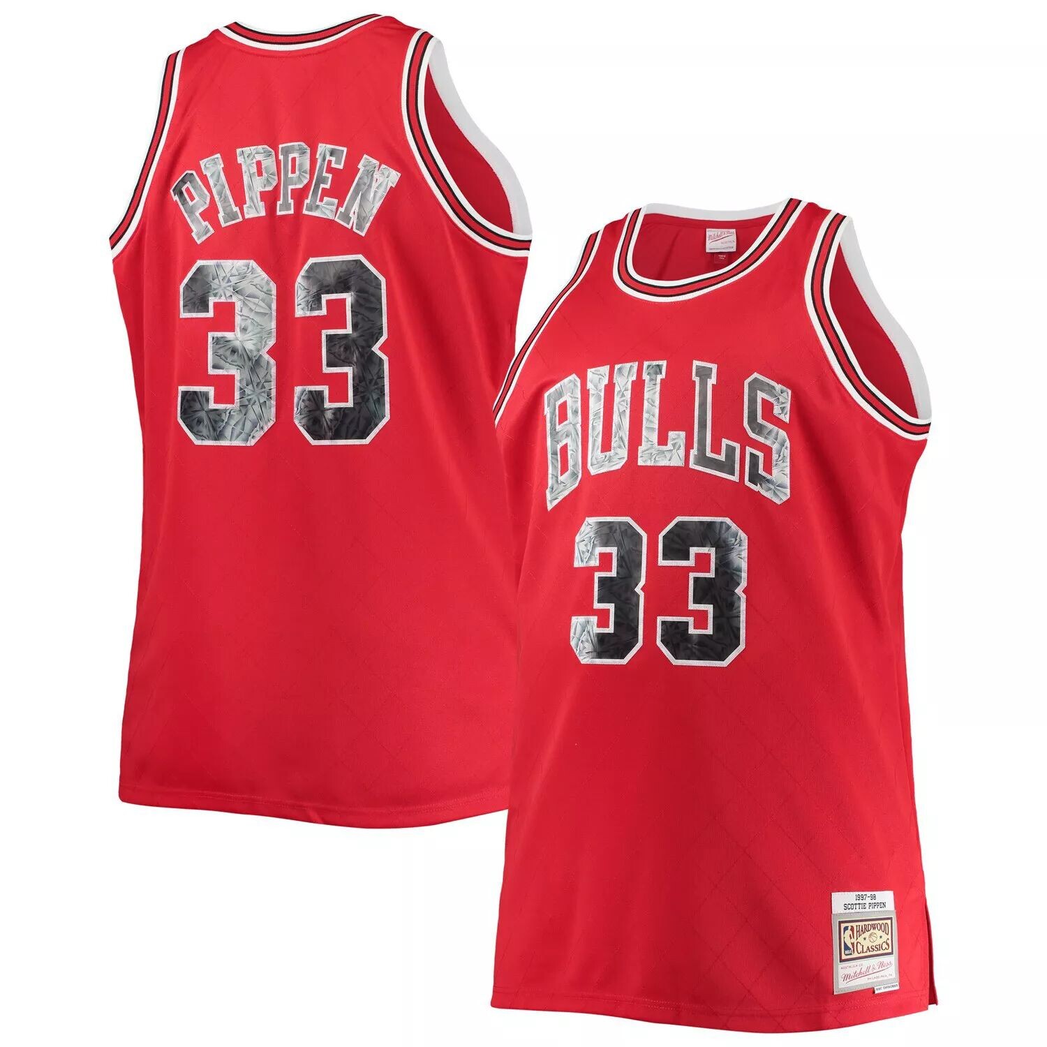 Мужская майка Mitchell & Ness Scottie Pippen Red Chicago Bulls Big & Tall 1997-98 годов НБА с бриллиантами, посвященная 75-летию НБА
Мужская майка Mitchell & Ness Scottie Pippen Red Chicago Bulls Big & Tall 1997-98 годов НБА с бриллиантами, посвященная 75-летию НБА