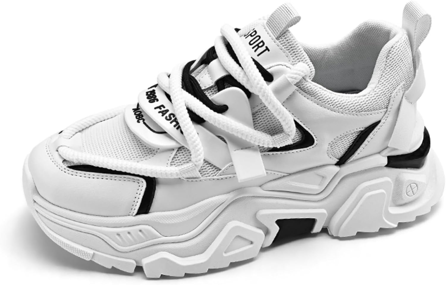 Кожаные массивные кроссовки на платформе для мужчин: вдохновлены стилем «папа», ориентированы на комфорт, противоскользящие. Отлично подходят для повседневной носки и активного образа жизни Kpdwfms, белый/черный
Кожаные массивные кроссовки на платформе для мужчин: вдохновлены стилем «папа», ориентированы на комфорт, противоскользящие. Отлично подходят для повседневной носки и активного образа жизни Kpdwfms, белый/черный