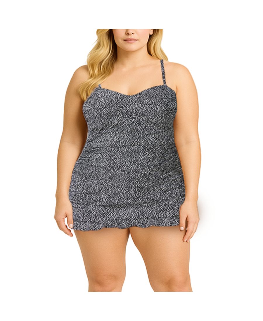 Женское купальное платье с оборками Swimsuits for All, Black white
Женское купальное платье с оборками Swimsuits for All, Black white