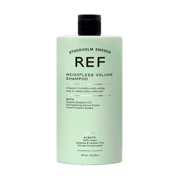 Шампунь, улучшающий тонкую структуру волос Weightless Volume Ref Stockholm, 285 ml
Шампунь, улучшающий тонкую структуру волос Weightless Volume Ref Stockholm, 285 ml