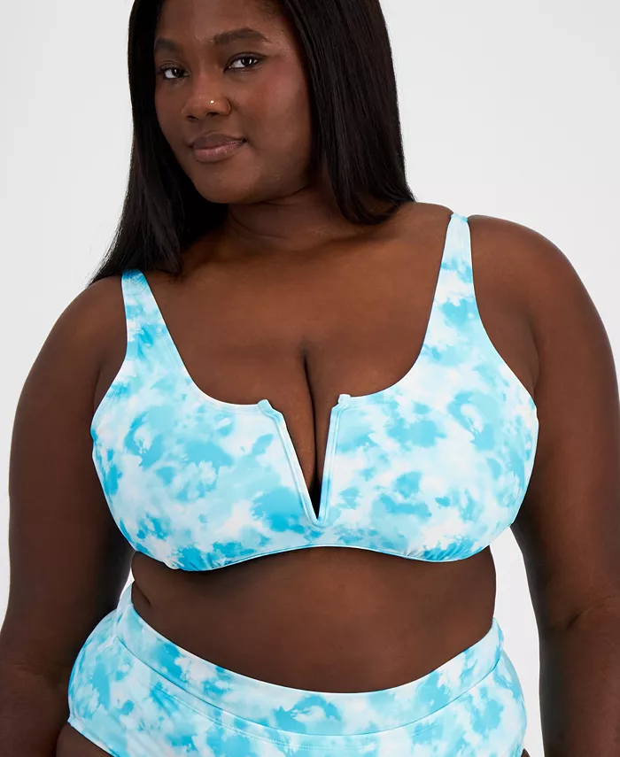 Верх бикини Salt + Cove больших размеров с эффектом тай-дай, синий
Верх бикини Salt + Cove больших размеров с эффектом тай-дай, синий